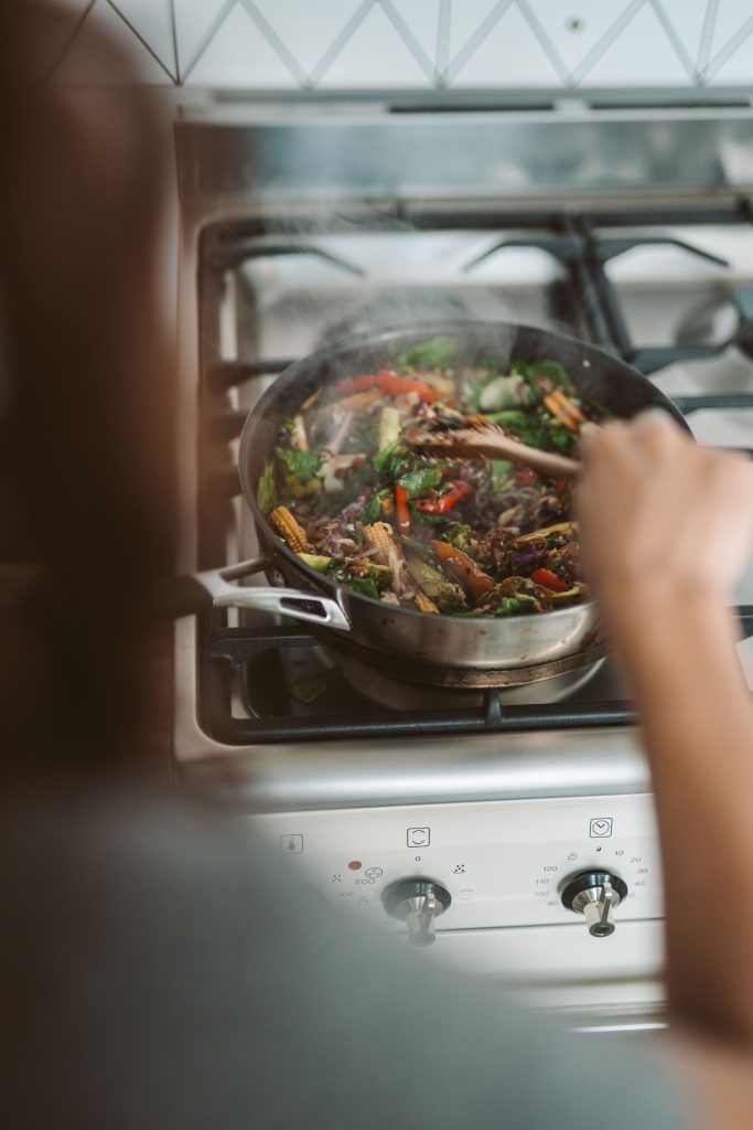 Poulet sauté aux poivrons au wok