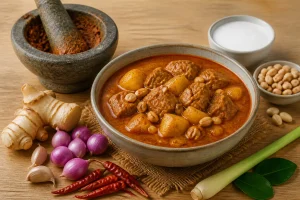 Recette curry Massaman : l'art de la pâte maison